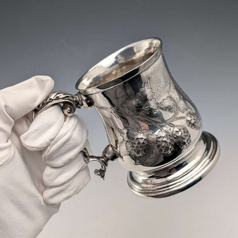 1870年頃 英国アンティーク シルバープレート製 マグカップ