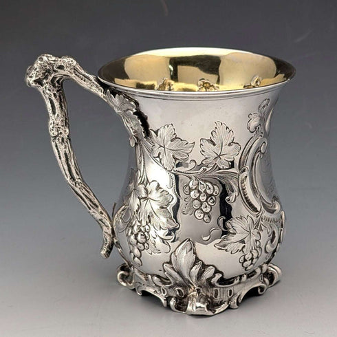1862年 英国アンティーク 純銀製 マグカップ 192g Edward & John Barnard