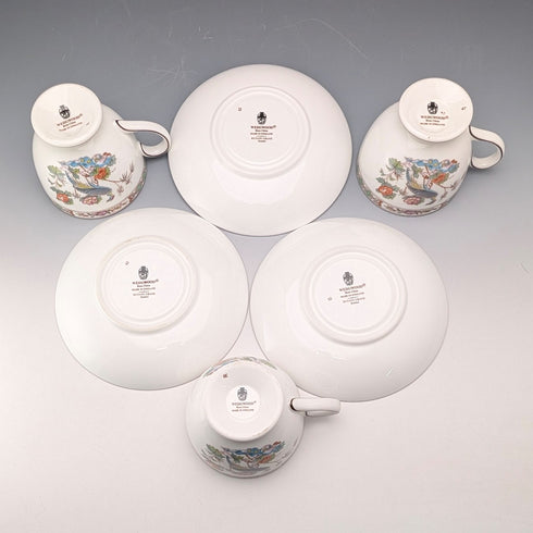 英国ヴィンテージ ウェッジウッド「クタニ・クレーン」カップ&ソーサー 3セット①