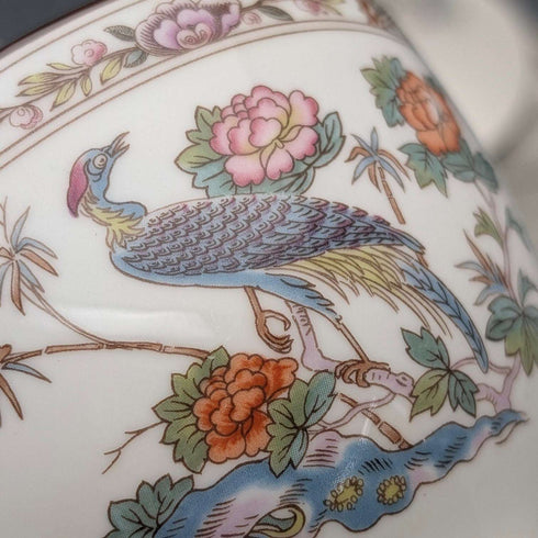 British Vintage Wedgwood "Kutani Crane" Cup & Saucer, Set of 3 (2)
