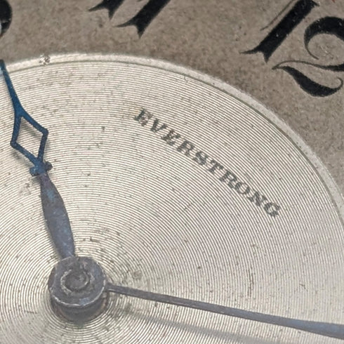 Antique Swiss EVERSTRONG Pocket Watch Gold Plated Slim Open Face Good Working Condition