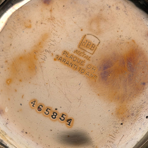 Antique Swiss EVERSTRONG Pocket Watch Gold Plated Slim Open Face Good Working Condition