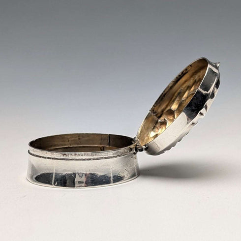 1899 British Antique Sterling Silver Small Pill Box 5.9g M Bros