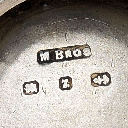 1899 British Antique Sterling Silver Small Pill Box 5.9g M Bros