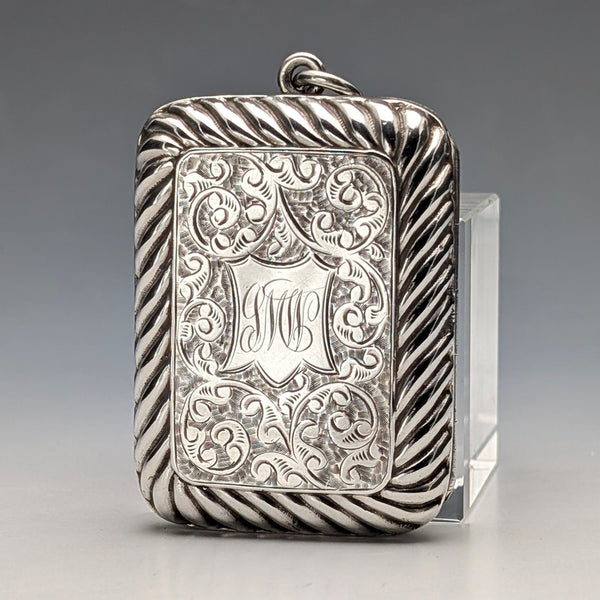 1891 English Antique Sterling Silver Vinaigrette 33g Hayes Brothers