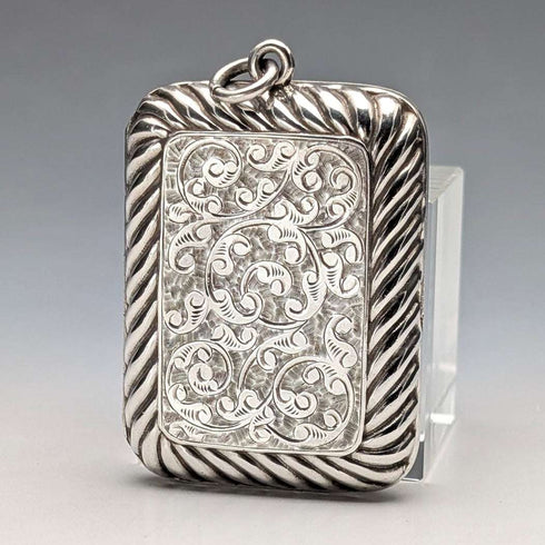 1891 English Antique Sterling Silver Vinaigrette 33g Hayes Brothers