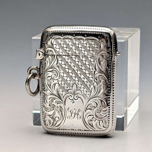 1903 British Antique Sterling Silver Vesta Case 21g Joseph Gloster