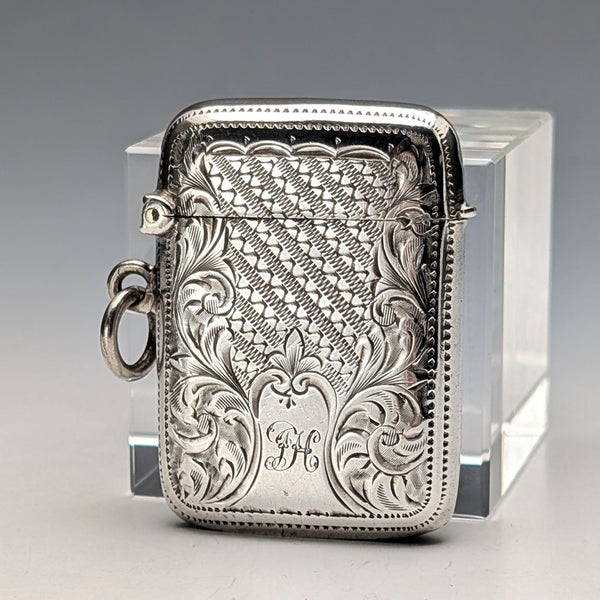 1903 British Antique Sterling Silver Vesta Case 21g Joseph Gloster