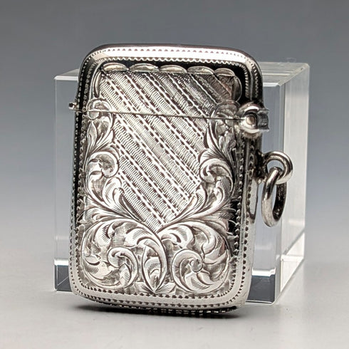 1903 British Antique Sterling Silver Vesta Case 21g Joseph Gloster