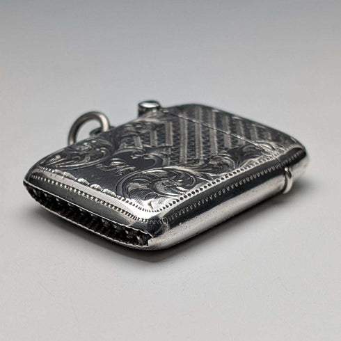 1903 British Antique Sterling Silver Vesta Case 21g Joseph Gloster