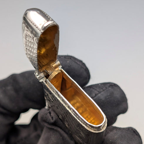 1903 British Antique Sterling Silver Vesta Case 21g Joseph Gloster