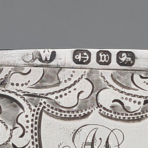 1896年 英国アンティーク 純銀製 ヴェスタケース 31g J. Wilmot