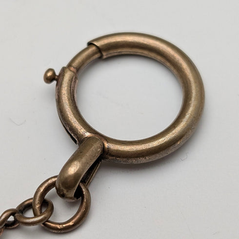 Vintage Brass Slim Albert Chain with Bolt Ring Clasps