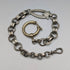 Vintage Silver Plated Fancy Link Albert Chain with Bolt Ring Clasps