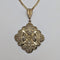 ドイツヴィンテージ 純銀ギルト フィリグリー ペンダント 新品チェーン付き