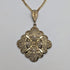 ドイツヴィンテージ 純銀ギルト フィリグリー ペンダント 新品チェーン付き