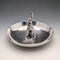 US Vintage Silverplate Rabbit Sculpture Accessory Tray Reed & Barton