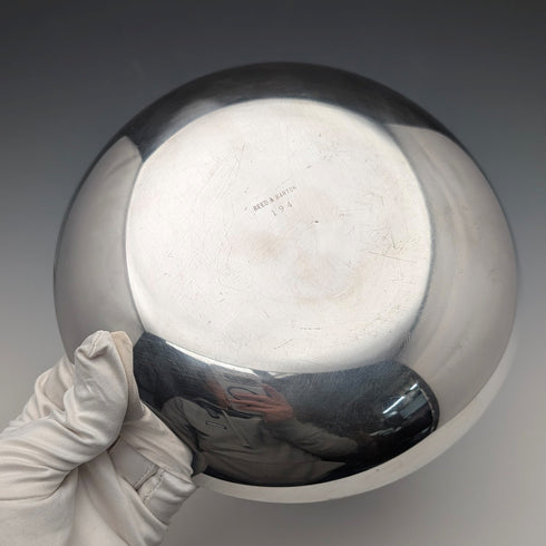 US Vintage Silverplate Rabbit Sculpture Accessory Tray Reed & Barton