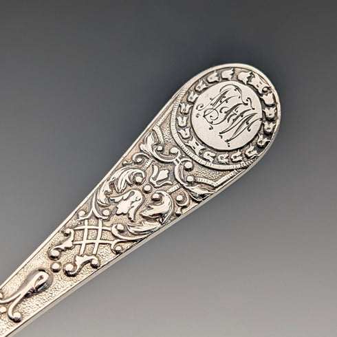 1905年 英国アンティーク 純銀製 クリスニングスプーン 37g Atkin Brothers ケース入