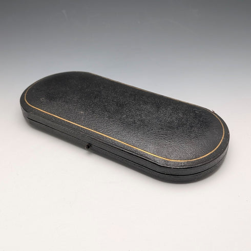 1874年頃 英国アンティーク 純銀製 クリスニングカトラリーセット 計89g Walker&Hall ケース入