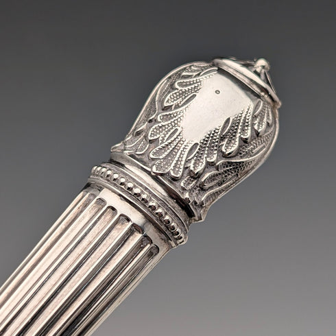 1874年頃 英国アンティーク 純銀製 クリスニングカトラリーセット 計89g Walker&Hall ケース入