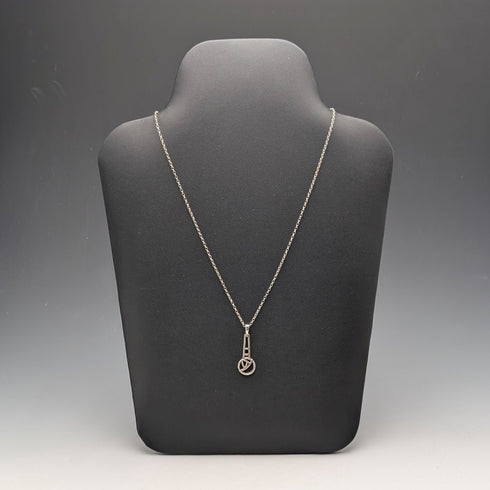 英国ヴィンテージ マッキントッシュローズ 純銀ペンダント 純銀ネックレス ケース付き