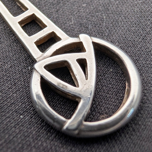 英国ヴィンテージ マッキントッシュローズ 純銀ペンダント 純銀ネックレス ケース付き