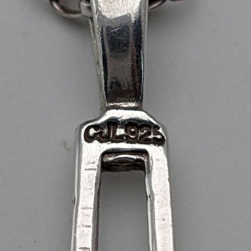 英国ヴィンテージ マッキントッシュローズ 純銀ペンダント 純銀ネックレス ケース付き