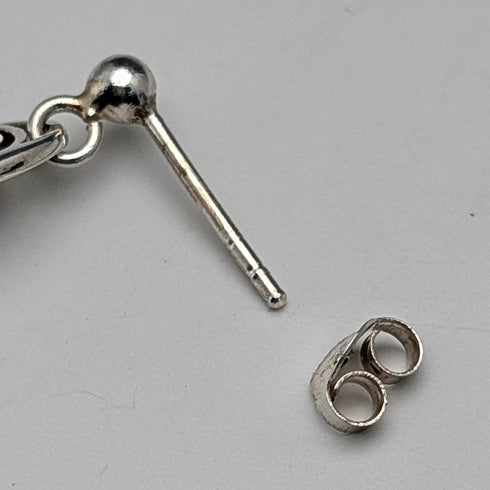 英国ヴィンテージ 純銀製 マッキントシュローズ ピアス ケース付き