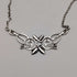 British Vintage Sterling Silver Mackintosh Rose Drop Necklace with Case