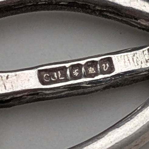 英国ヴィンテージ 純銀製 マッキントッシュローズ ドロップネックレス ケース付き