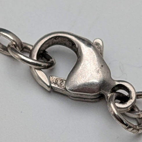 英国ヴィンテージ 純銀製 マッキントッシュローズ ドロップネックレス ケース付き