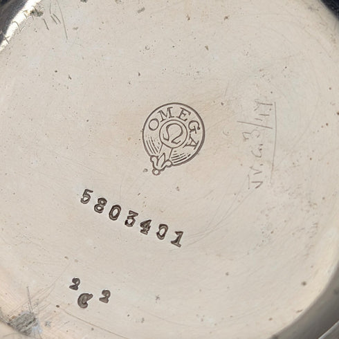 1920年頃 アンティーク オメガ 懐中時計 合金ケース オープンフェース 動作良好