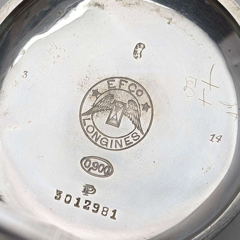 1913年頃 アンティーク ロンジン 懐中時計 銀側ハンターケース 動作良好