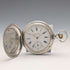 c. 1912 Antique Longines Pocket Watch Art Nouveau Engraving Sterling Silver Hunter Case Good Working Order