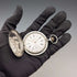 c. 1912 Antique Longines Pocket Watch Art Nouveau Engraving Sterling Silver Hunter Case Good Working Order