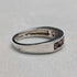 Vintage Purple Stone Half Eternity Sterling Silver Ring (US Size 7)