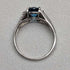 UK Vintage Blue Stone "LOVE" Engraved Sterling Silver Ring (Japanese size 15)