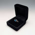 UK Vintage Blue Stone "LOVE" Engraved Sterling Silver Ring (Japanese size 15)