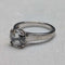 Vintage Cubic Zirconia Solitaire Sterling Silver Ring (JP size 11)