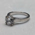 Vintage Cubic Zirconia Solitaire Sterling Silver Ring (JP size 11)