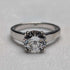 Vintage Cubic Zirconia Solitaire Sterling Silver Ring (JP size 11)