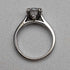 Vintage Cubic Zirconia Solitaire Sterling Silver Ring (JP size 11)