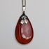 Vintage Teardrop Red Stone Pendant with Chain
