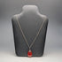 Vintage Teardrop Red Stone Pendant with Chain