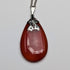 Vintage Teardrop Red Stone Pendant with Chain