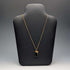 Vintage Sterling Silver Gilt Panther Pedestal Green Stone Pendant