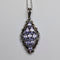 Vintage Purple Stone Sterling Silver Pendant with Sterling Silver Chain