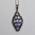 Vintage Purple Stone Sterling Silver Pendant with Sterling Silver Chain