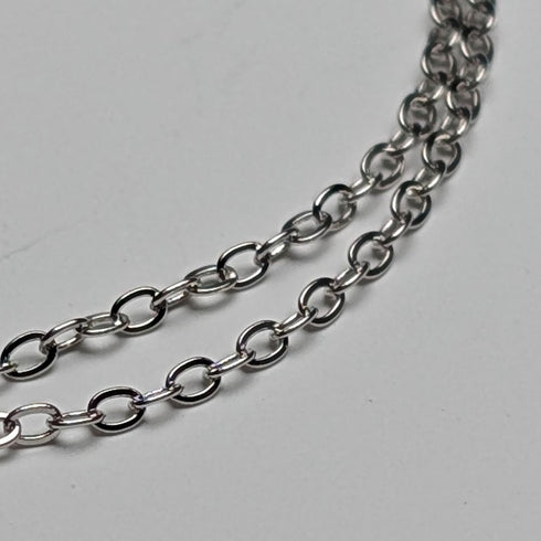 Vintage Purple Stone Sterling Silver Pendant with Sterling Silver Chain